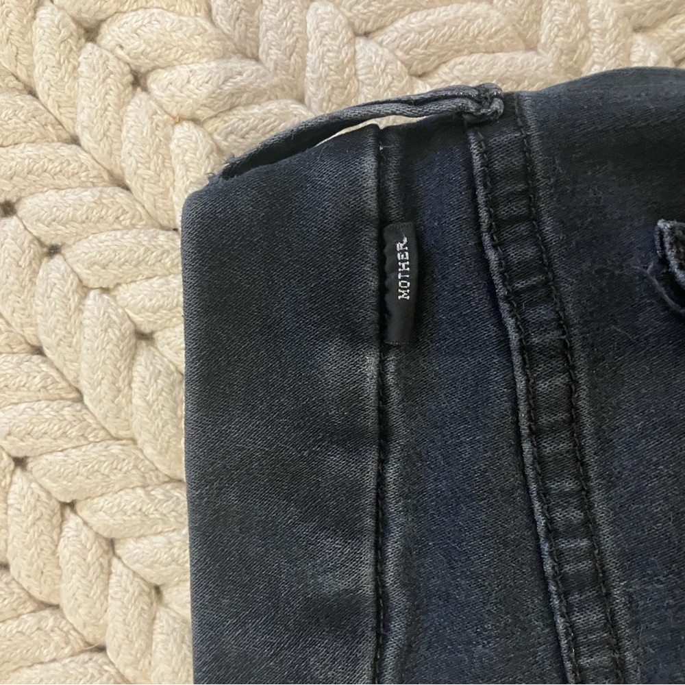 MOTHER Skinny Blackbird Jeans Raw Hem - Picture 7 of 7